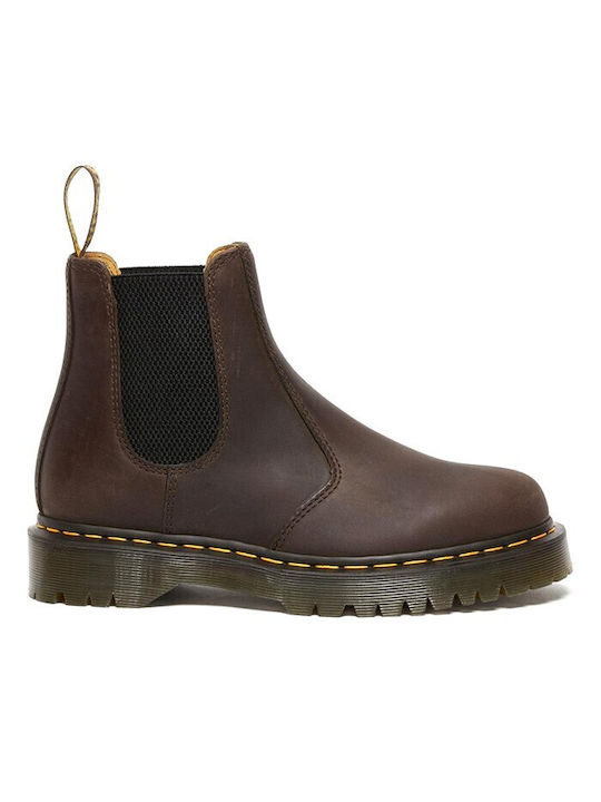 Dr. Martens 2976 Bex Crazy Horse Piele Maro Cizme Chelsea pentru bărbați