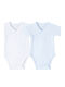 Amomi Set Babystrampler Kurzärmelig Light Blue 2Stück