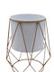 Uncle George Planter Metal White with Stand 21.5x21.5x23.5cm.
