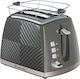 Russell Hobbs Groove Toaster 2 Slots 850W Gray