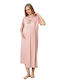 PijaMood Nightgown Maternity & Nursing Pink