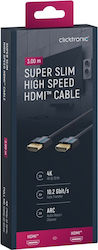 Clicktronic 70705 HDMI 2.0 HDMI male - HDMI male 3m Μαύρο Clicktronic 70705 HDMI 2.0 HDMI male - HDMI male 3m Μαύρο