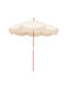 Garten & Terrassen Sonnenschirm Bodenständer Rund Aluminium Boho Beige Ø1.8m 85911