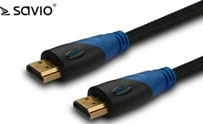 Savio Cable HDMI male - HDMI male 1.5m Black