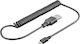 PremiumCord Spiral USB 2.0 to micro USB Cable Μαύρο 1m (ku2m1fkr) 1τμχ