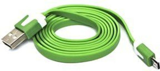 Neutralle Flat USB 2.0 spre micro USB Cablu Verde 1m 1buc