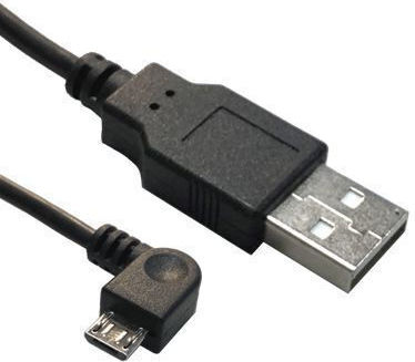Microconnect Angle (90°) USB 2.0 to micro USB Cable Μαύρο 1.8m (USBABMICRO18ANG) 1τμχ
