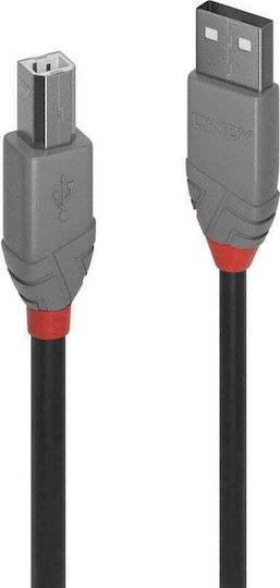 Lindy USB 2.0 Cablu USB-A - USB-B Alb 1m 36672