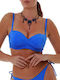Strapless Bikini Top C Cup Floral Τιρκουάζ