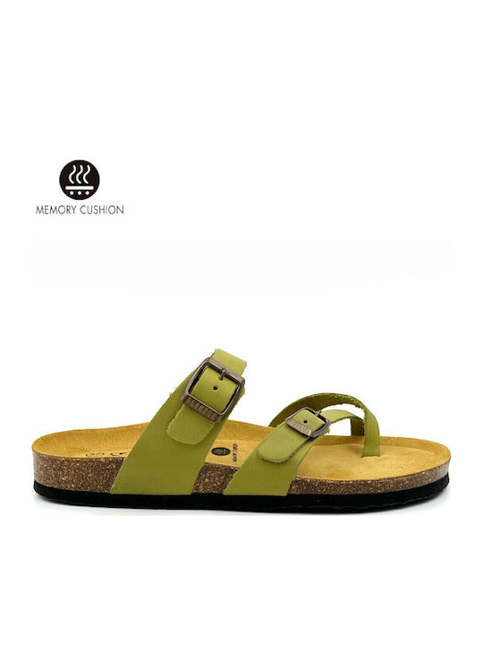 Plakton Leather Women's Flat Sandals Anatomic Kiwi
