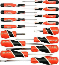 Yato Set 15 Magnetic Screwdrivers with 15 Interchangeable Tips