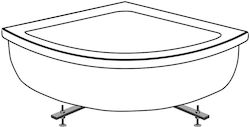 Eckbadewannenstützset Sirene Eckbadewannenstützset Sirene