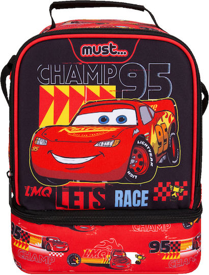 Cars Race Σχολική Ισοθερμική Θήκη Φαγητού 7lt Μαύρη Disney Cars 22x16x28cm
