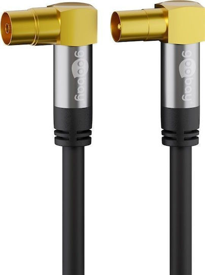Goobay Antenna Cable Coax male - Coax female Black 3m (70464) 1pcs