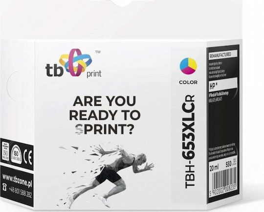 TB Print Compatible Inkjet Printer Ink HP TBH-653XLCR 20ml Multiple (Color) 1pcs