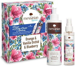 Messinian Spa Συλλεκτικό Beauty Box Orange & Vanilla Orchid & Blueberry Hair & Body Mist 100ml + Αφρόλουτρο 300ml