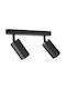 Maclean Energy Double Spot with Socket GU10 in Black Color