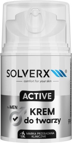 Solverx 18+ Cremă De Față Pentru Bărbați Pentru Hidratare Și Roșeață 50ml