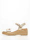 Women's Low Platforms 4792 Gold Leather Eva Frutos