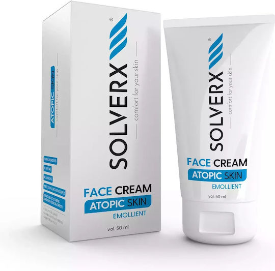 Solverx Atopic Skin 18+ Cremă de Față Hidratare cu Acid Hialuronic și Pantenol 50ml