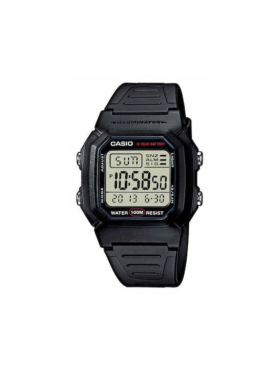 Casio Digital Watch Automatic with Black Rubber...