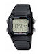 Casio Ψηφιακό Ανδρικό Ρολόι 37mm Μπαταρίας με Μαύρο Καουτσούκ Λουράκι