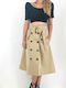 High-waisted Safari Skirt