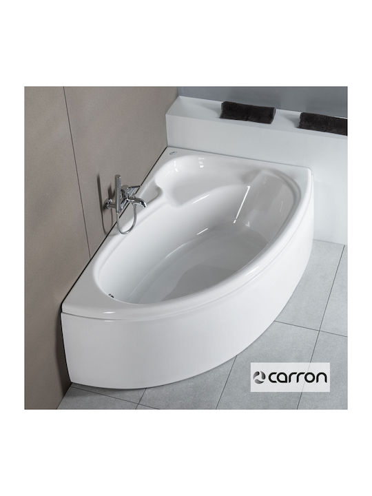 Carron Bathrooms Dove Crn Γωνιακή Μπανιέρα Αριστερής Τοποθέτησης Ακρυλική με Υδρομασάζ 155x95cm