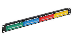 Delta Panou Patch pentru Rack 1U 19" 24 Porturi Negru