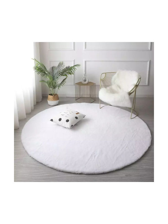 Rug Round White