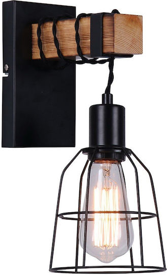 Italux Lamp Wall with Socket E27 Black 14cm