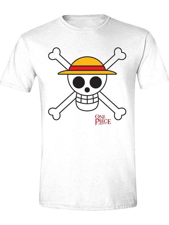 One Piece Skull Logo White T-shirt