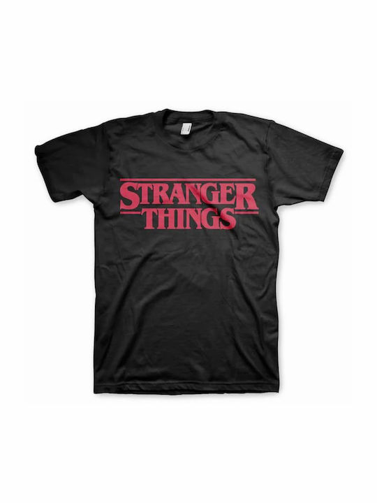 Stranger Things Logo Black T-shirt