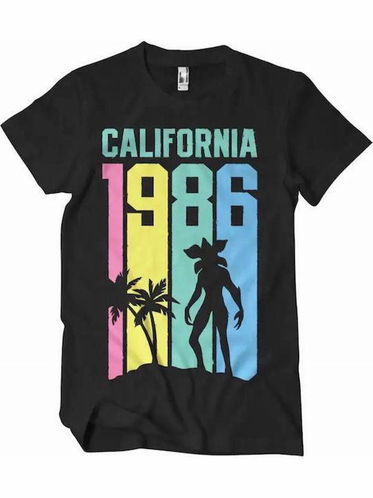 Stranger Things California 1986 Black T-shirt