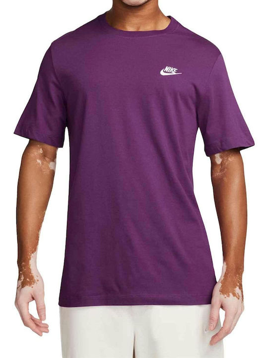 Nike Club Herren Sport T-Shirt Kurzarm Lila