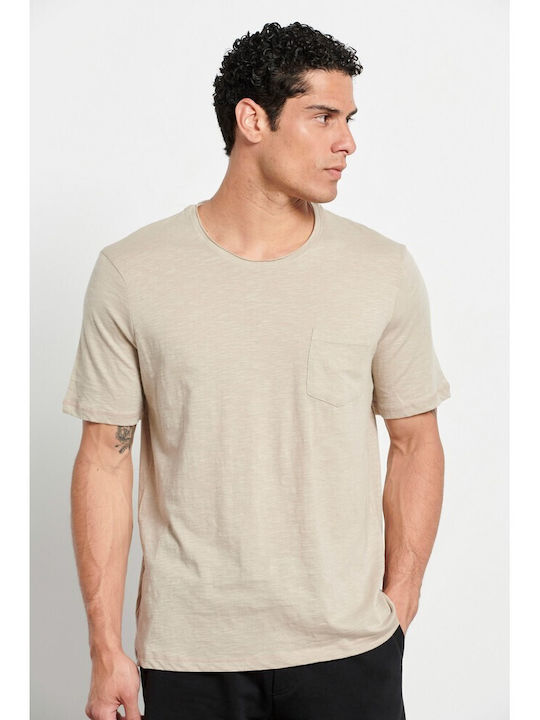 BodyTalk T-shirt Bărbătesc cu Mânecă Scurtă beige