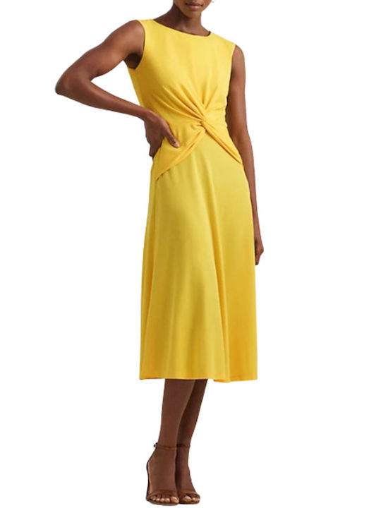 Ralph Lauren Dress Midi Φόρεμα Yellow