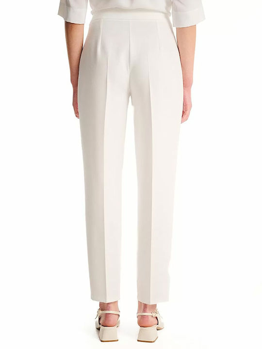 High-Waisted White Skinny Pants