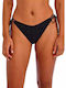 Bikini Slip με Κορδονάκια Black