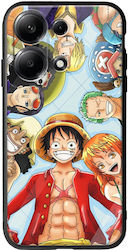 One Piece Umschlag Rückseite Silikon / Gehärtetes Glas Mehrfarbig (Redmi Note 13 4G)