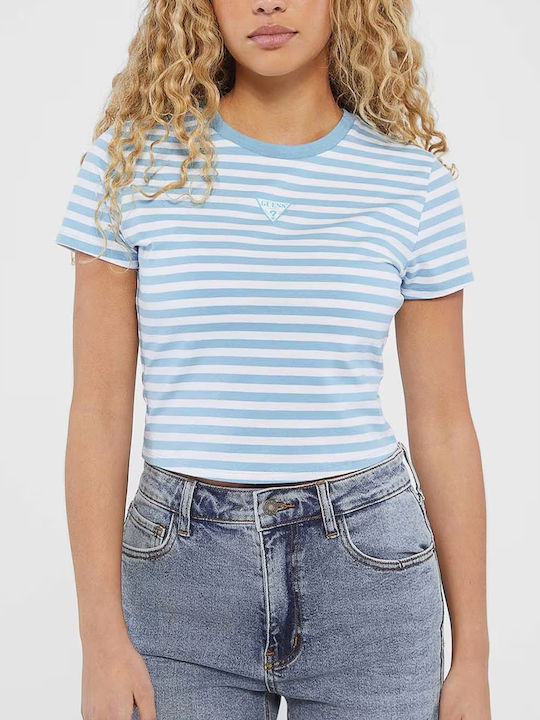 Guess Women's T-shirt Striped Blue