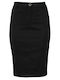 Midi Black Pencil Skirt with Pockets