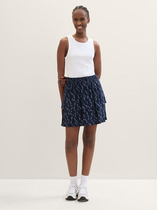 Tom Tailor Hohe Taille Mini Rock NAVY BLUE