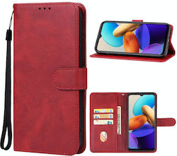 Vivo Y35 4g 2022 Leather Phone Case Red