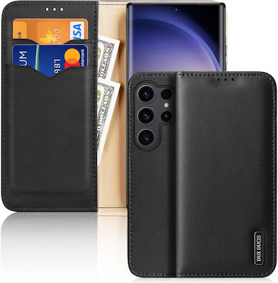 Dux Ducis Hivo Series Rfid Blocking Carte Piele / Silicon Negru (Galaxy S24 Ultra)