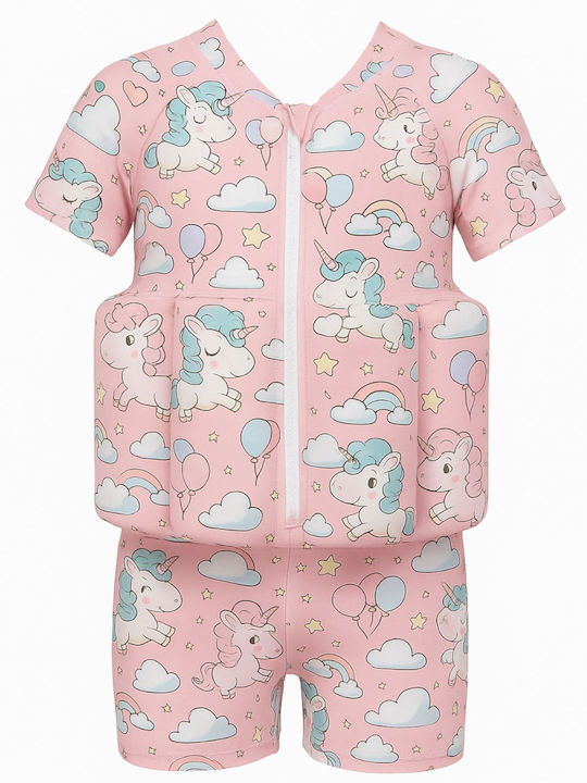 Beboulino Kinder Badeanzug Einteilig Rosa