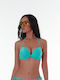 Padded Underwire Bikini Bra Turquoise