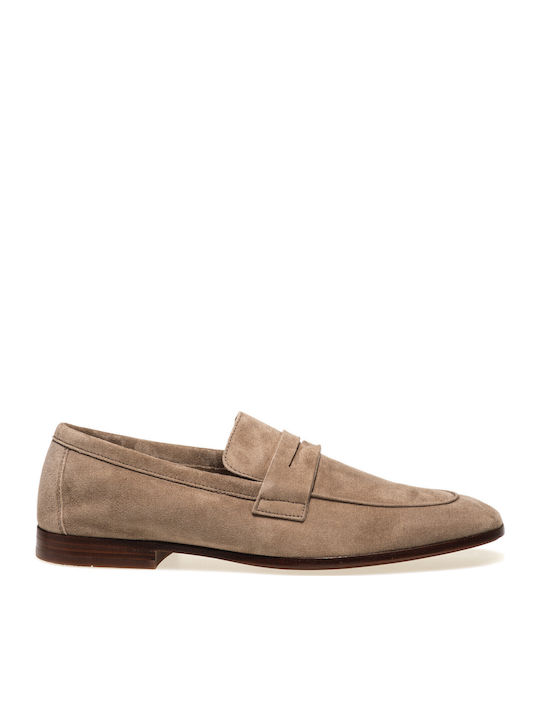 Suede Ανδρικά Μοκασίνια σε Καφέ Χρώμα