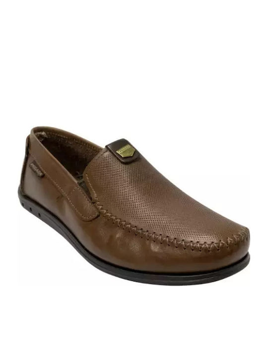 Pegada Δερμάτινα Ανδρικά Loafers σε Καφέ Χρώμα