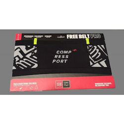 Compressport Freebelt Pro CU00011B-BLACK/WHITE Ζώνη Τρεξίματος Μαύρη